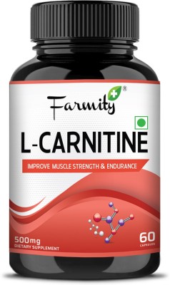 Farmity L-Carnitine Supplement Capsule for Weight Loss (Pack of 1)(60 Capsules)