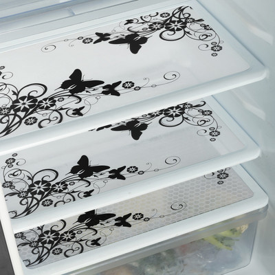 E-Retailer Fridge Mat(Width: 43 cm, Black & White)