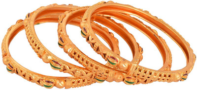 Handicraft Kottage Metal Gold-plated Bangle Set(Pack of 4)