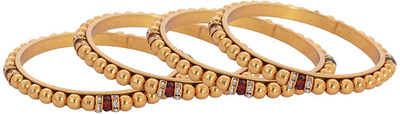 Handicraft Kottage Metal Gold-plated Bangle Set(Pack of 4)