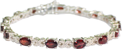 bhanu gems Silver Garnet Bracelet