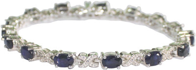 bhanu gems Silver Sapphire Bracelet