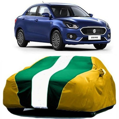 HDSERVICES Car Cover For Maruti Suzuki Swift Dzire (With Mirror Pockets)(Yellow, Green)