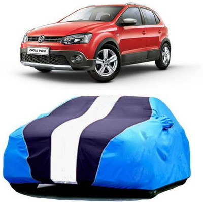 AASDEE Car Cover For Volkswagen Polo Cross (With Mirror Pockets)(Blue)