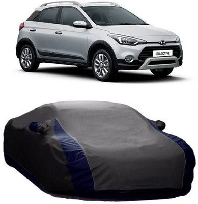 HDSERVICES Car Cover For Hyundai i20 Active (With Mirror Pockets)(Grey)