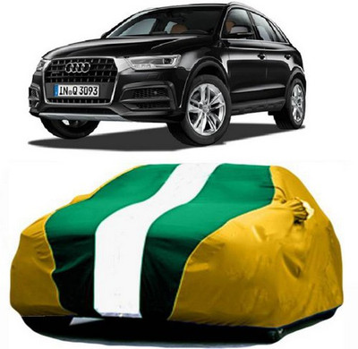 MSR STORE Car Cover For Audi Q3 (With Mirror Pockets)(Yellow, Green)