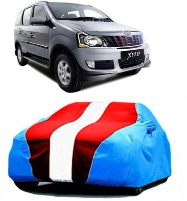 HDSERVICES Car Cover For Mahindra Xylo (With Mirror Pockets)(Blue, Red)