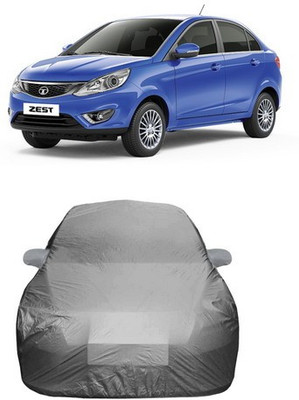 HDSERVICES Car Cover For Tata Zest (With Mirror Pockets)(Grey)