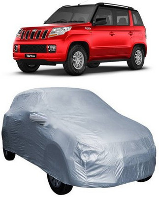 HDSERVICES Car Cover For Mahindra TUV300 (With Mirror Pockets)(Silver)