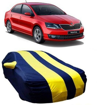 VIRMANG Car Cover For Skoda Rapid (With Mirror Pockets)(Yellow)