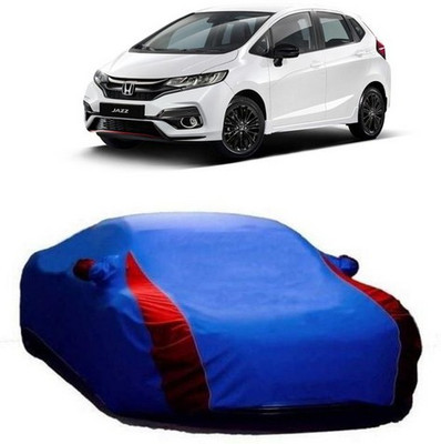 AAMANG Car Cover For Honda Jazz (With Mirror Pockets)(Blue)