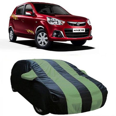 MSR STORE Car Cover For Maruti Suzuki Alto K10 (With Mirror Pockets)(Green)