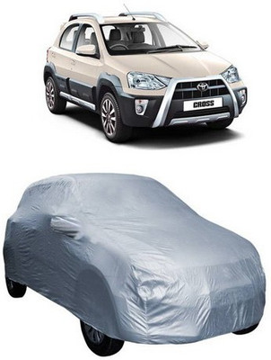 HDSERVICES Car Cover For Toyota Etios Cross (With Mirror Pockets)(Silver)
