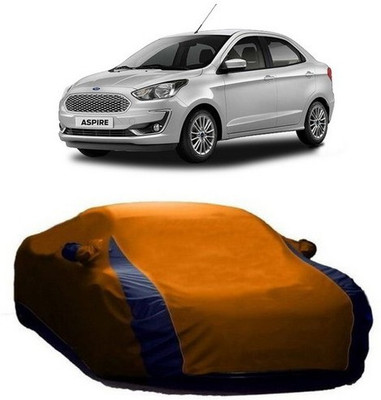 MSR STORE Car Cover For Ford Aspire (With Mirror Pockets)(Orange)