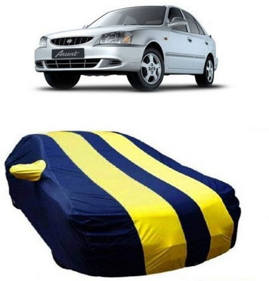 AAMANG Car Cover For Hyundai Accent Viva (With Mirror Pockets)(Yellow)