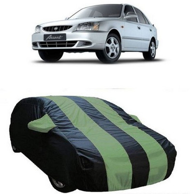 AAMANG Car Cover For Hyundai Accent Viva (With Mirror Pockets)(Green)