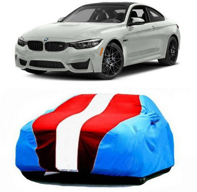 MSR STORE Car Cover For BMW M4 (With Mirror Pockets)(Blue, Red)