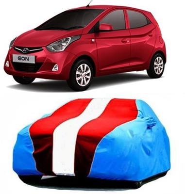 MSR STORE Car Cover For Hyundai Eon (With Mirror Pockets)(Blue, Red)