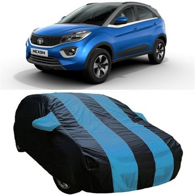 HDSERVICES Car Cover For Tata Nexon (With Mirror Pockets)(Blue)