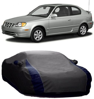AAMANG Car Cover For Hyundai Accent (With Mirror Pockets)(Grey)