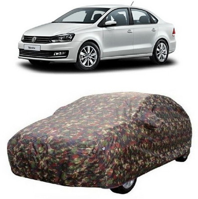AAMANG Car Cover For Volkswagen Vento (With Mirror Pockets)(Multicolor)