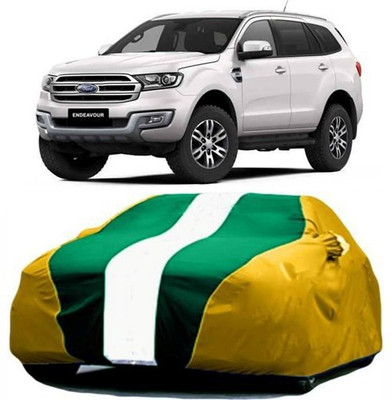 Kawach Car Cover For Ford Endeavour (With Mirror Pockets)(Yellow, Green)