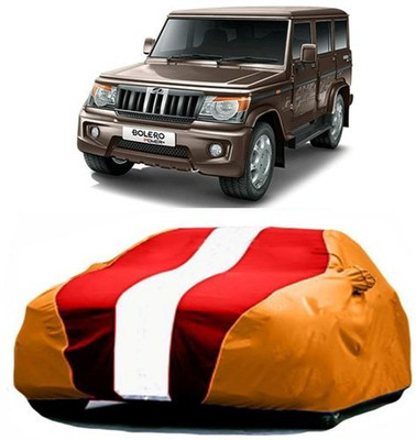 XGuard Car Cover For Mahindra Bolero (With Mirror Pockets)(Red, Orange)