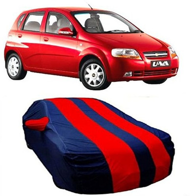 AAMANG Car Cover For Chevrolet Aveo Uva (With Mirror Pockets)(Red)