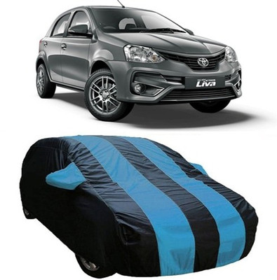 MSR STORE Car Cover For Toyota Etios Liva (With Mirror Pockets)(Blue)