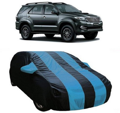 HDSERVICES Car Cover For Toyota Fortuner Old (With Mirror Pockets)(Blue)
