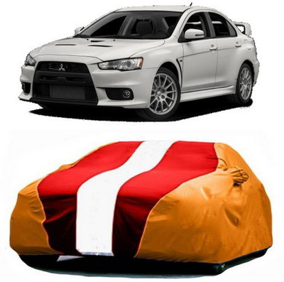 AAMANG Car Cover For Mitsubishi Lancer (With Mirror Pockets)(Red, Orange)