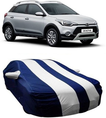 MSR STORE Car Cover For Hyundai i20 Active (With Mirror Pockets)(White)