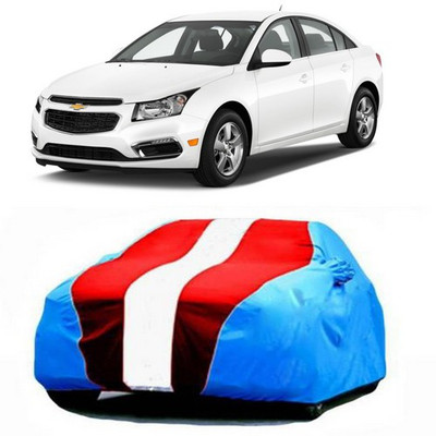 HDSERVICES Car Cover For Chevrolet Cruze (With Mirror Pockets)(Blue, Red)