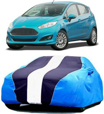 AAMANG Car Cover For Ford Fiesta Sport (With Mirror Pockets)(Blue)
