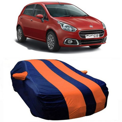MSR STORE Car Cover For Fiat Punto Evo (With Mirror Pockets)(Orange)
