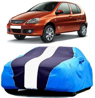 HDSERVICES Car Cover For Tata Indica V2 (With Mirror Pockets)(Blue)