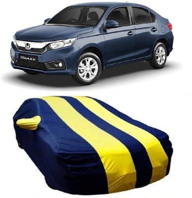 MSR STORE Car Cover For Honda Amaze (With Mirror Pockets)(Yellow)
