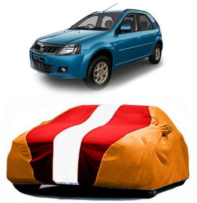 VIRMANG Car Cover For Mahindra Verito Vibe (With Mirror Pockets)(Red, Orange)