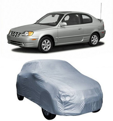HDSERVICES Car Cover For Hyundai Accent (Without Mirror Pockets)(Silver)