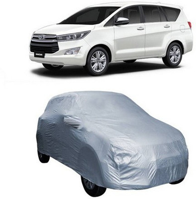 MSR STORE Car Cover For Toyota Innova Crysta (With Mirror Pockets)(Silver)