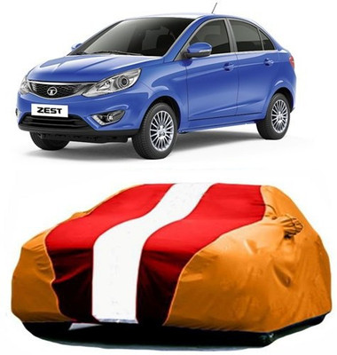 AASDEE Car Cover For Tata Zest (With Mirror Pockets)(Red, Orange)