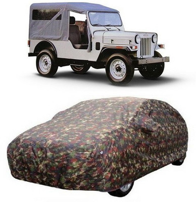 AAMANG Car Cover For Mahindra Jeep (With Mirror Pockets)(Multicolor)