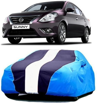 MSR STORE Car Cover For Nissan Sunny (With Mirror Pockets)(Blue)