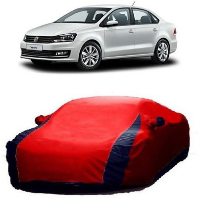 XGuard Car Cover For Volkswagen Vento (With Mirror Pockets)(Red)
