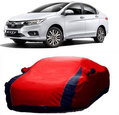 MSR STORE Car Cover For Honda City ZX (With Mirror Pockets)(Red)