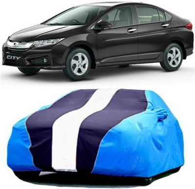 MSR STORE Car Cover For Honda City i-Vtec (With Mirror Pockets)(Blue)