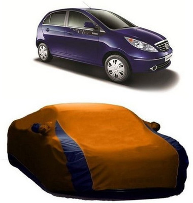 MSR STORE Car Cover For Tata Vista Tech (With Mirror Pockets)(Orange)