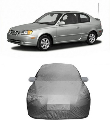 AAMANG Car Cover For Hyundai Accent (With Mirror Pockets)(Grey)