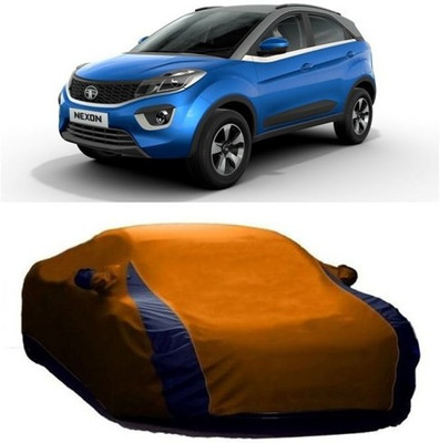VIRMANG Car Cover For Tata Nexon (With Mirror Pockets)(Orange)