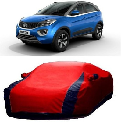 HDSERVICES Car Cover For Tata Nexon (With Mirror Pockets)(Red)